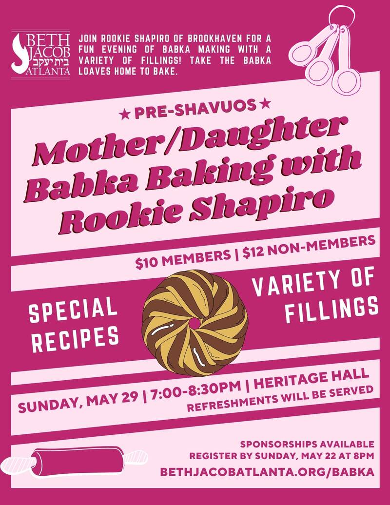 Banner Image for BJ Pre-Shavuos Mother/Daughter Babka Bake with Rookie Shapiro 